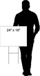 Work House Please Use Back Door Aluminum Composite Outdoor Sign 85 x10
