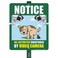 SmartSign 12 x 10 inch Notice All Activities Monitored By Video Camera Yard Sign with 3 foot Stake 40 mil Laminated Rustproof Aluminum Multicolor Set of 1