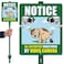 SmartSign 12 x 10 inch Notice All Activities Monitored By Video Camera Yard Sign with 3 foot Stake 40 mil Laminated Rustproof Aluminum Multicolor Set of 1