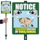 SmartSign 12 x 10 inch Notice All Activities Monitored By Video Camera Yard Sign with 3 foot Stake 40 mil Laminated Rustproof Aluminum Multicolor Set of 1