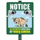 SmartSign 12 x 10 inch Notice All Activities Monitored By Video Camera Yard Sign with 3 foot Stake 40 mil Laminated Rustproof Aluminum Multicolor Set of 1