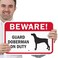 SmartSign Beware Guard Doberman On Duty Sign 12 x 18 Aluminum