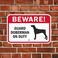 SmartSign Beware Guard Doberman On Duty Sign 12 x 18 Aluminum