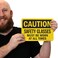 SmartSign Caution Safety Glasses Must Be Worn At All Times Sign 7 x 10 Aluminum