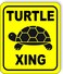 Work House TURTLE XING CROSSING SAFETY Aluminum Composite Outdoor Sign 85 x10