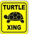 Work House TURTLE XING CROSSING SAFETY Aluminum Composite Outdoor Sign 85 x10