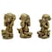 Brass Statu BRABUD Resin Chinese Fengshui Handmade See Hear Speak No Evil Monkey Figurines Home Decorative BS186