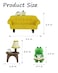 Mevodeata Cute Mini Frog Figurine with Small Sofa and Lamp Table Resin Frog Figure for Office Home Decor Cute Frog Gift for Frog Lovers Yellow Sofa
