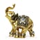 Mose Cafolo 38H Golden Elephant Figurine Statue for Good Feng Shui Wealth Lucky for Home Decor