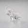ZYEER Chromatic Image Hand Blown Art Glass Elephant Miniature Animals Figurines Collection Glass Ornament Home Decor