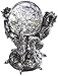 Design Toscano Dragons of Corfu Castle Gothic Decor Statue Globe Figurine 5 Inch Polyresin and Glass Silver Chrome