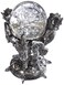 Design Toscano Dragons of Corfu Castle Gothic Decor Statue Globe Figurine 5 Inch Polyresin and Glass Silver Chrome