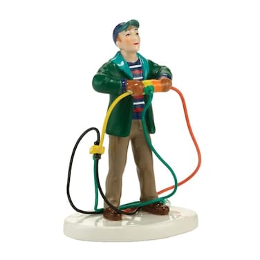 Department 56 Snow Village National Lampoons Christmas Vacation Accessories Fire it Up Dad Figurine 138 Inch Multicolor