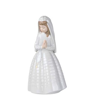 NAO Girl Praying Porcelain Communion Figure