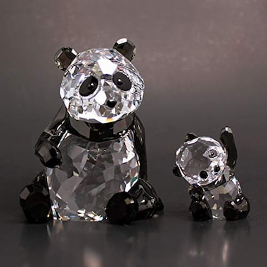 Swarovski SWAROVSKI 5063690 Clear Black Crystal Panda Mother with Baby