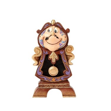Enesco Disney Traditions Collection by Jim Shore Beauty and The Beast Cogsworth The Clock Miniature Figurine Resin Hand Crafted Painted Collectible Disney Mini Figurines Home Decor Statue 42 Inch