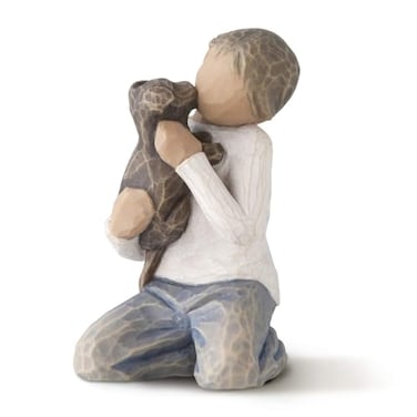 Willow Tree Kindness boy Darker Skin Tone Hair Color Sculpted HandPainted Figure