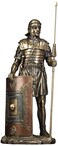 UNICORN STUDIO 1438 Roman Soldier with Javelin and Shield Cold Cast Bronze Figurine