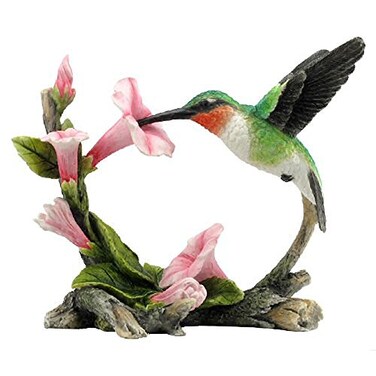 UNICORN STUDIO US 575 Inch Ruby Throated Hummingbird Statue Figurine Pink and Green