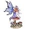 Pacific Giftware Violet Faery by Amy Brown Licensed Enchanted Fairy Figurine with Blue Wings Sitting on Mushroom Statue Polyresin Fantasy Statue 688 H