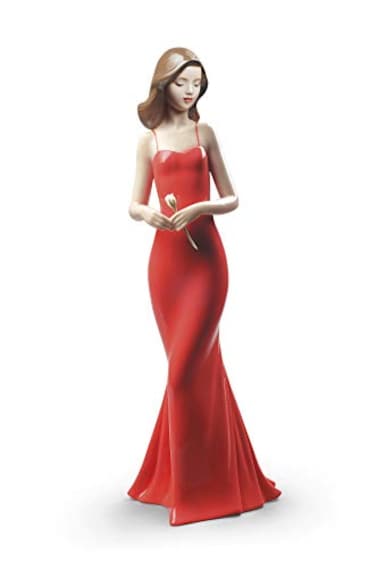 NAO The Elegance of A Rose Porcelain Woman Figure