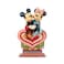 Enesco Disney Traditions by Jim Shore Mickey and Minnie Mouse Sitting on Heart Figurine 85 Inch Multicolor