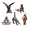 BELLA HAUS DESIGN Yoga With Sloths Figurines Set of Five 3 Sloth Statue Action Figures Yoga Decor Poses