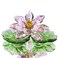 H&D HYALINE HD HYALINE DORA Pink Sparkle CrystalHue Reflection Crystal Lotus FlowerGlass Home Decor for Feng ShuiGift Boxed