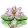H&D HYALINE HD HYALINE DORA Pink Sparkle CrystalHue Reflection Crystal Lotus FlowerGlass Home Decor for Feng ShuiGift Boxed