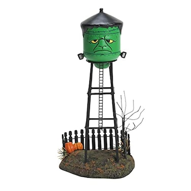 Department 56 Village Accessories Halloween Frankensteins Water Tower Figurine 1142 Inch Multicolor