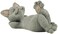 JFSM INC. Zen Cat Figurine Decor for Cat Lovers Relaxing Grey Cat Statue for Desk Shelf or Office Cute Meditation Cat Gift