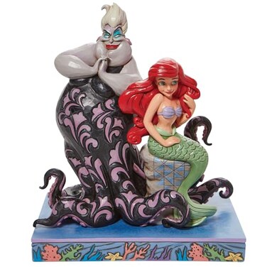 Enesco Jim Shore Disney Traditions The Little Mermaid Ariel and Ursula Figurine 95 Inch Multicolor