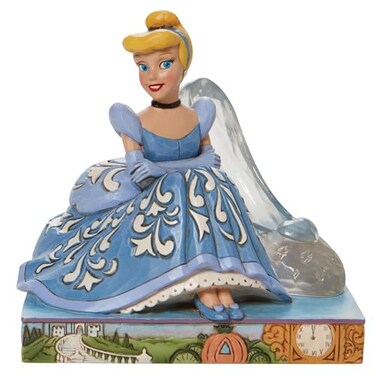 Enesco Jim Shore Disney Traditions Cinderella with Glass Slipper Figurine 539 Inch Multicolor