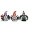 Hodao 3pcs Halloween Gnomes Decorations Handmade Scandinavian Gnome Figurines with Black Wing Boo Halloween Gnomes Figurines Decor Pumpkin Office Table Decorations Gifts