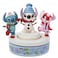 Enesco Jim Shore Disney Traditions Stitch Angel Building A Snowman Rotatable Figurine 6