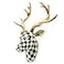 MACKENZIE-CHILDS MACKENZIECHILDS Courtly Check Small Animal Wall Decor Checkered Wall Art Deer