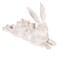Creative Co-Op Creative CoOp Decorative Resting Rabbit with Birds Figurine Distressed White