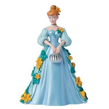 Enesco Disney Showcase Princess Cinderella Holding a Silver Pumpkin Botanical Figurine 846 Inch Multicolor