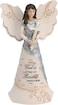 Pavilion Gift Pavilion Elements Faith Angel Figurine 612Inch Holding Cross Inscription with God All Things are Possible
