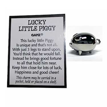 Ganz Lucky Little Pig With Story Card Pig Measures about 34 long Wall Art Figurine