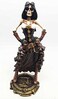 Pacific Giftware Steampunk Lady Officer Skeleton Sculpture Investigating Crime Scene Figurine