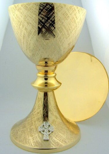 Christian Brands Big 8 14 Church Chapel Gold Gilded Priest Celtic Chalice Paten Pastor Gift