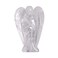 Justinstones Carved White Clear Quartz Gemstone Peace Angel Pocket Guardian Angel Healing Statue 2 inch