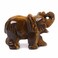 Justinstones Carved Natural Golden Tigers Eye Gemstone Elephant Healing Guardian Statue Figurine Crafts 2 inch