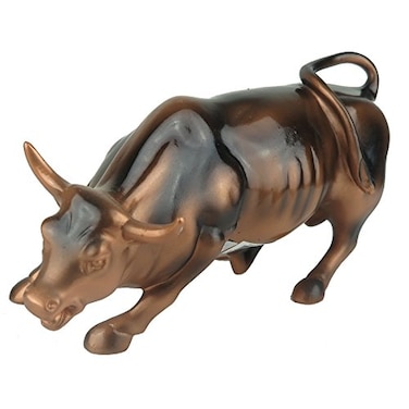 Torkia Official Bronze Wall Street Bull Stock Market NYC Figurine Statue Small 35
