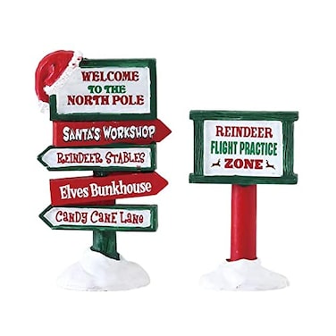 Lemax North Pole Signs Set of 2