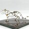 Sansukjai Tiger Miniature Figurines Hand Blown Glass Art Animals Collectible Gift Home Dcor Clear Gold