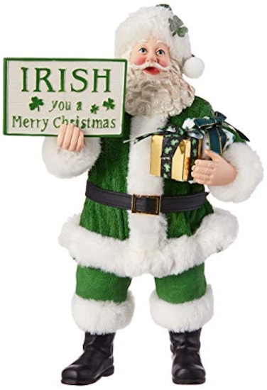 Kurt S. Kurt S Adler 105Inch Fabrich Musical Irish Santa Gift Box and Sign