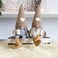 JstDoit 2 Pcs Gnomes Plush Bar Decor Handmade Swedish Tomte Gifts Farmhouse Scandinavian Figurine Gnome for Home Kitchen Coffee Station Table Shelf Brown
