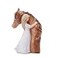 Hotme Girls Women Horse Gift Embracing Horse Figurine Statue Memorial Keepsake
